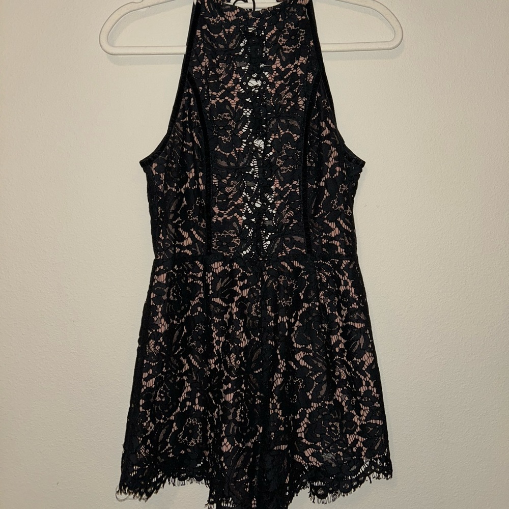 Black lace romper